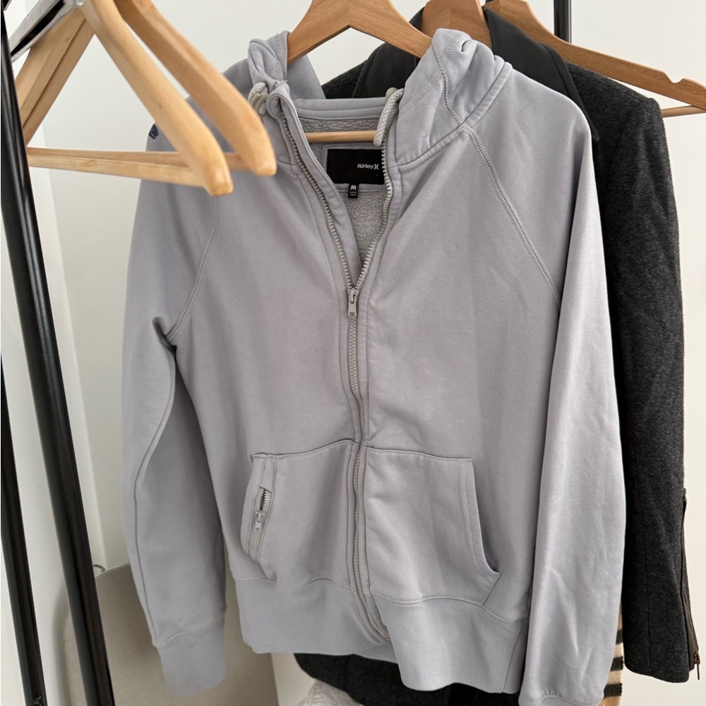 Hurley Gray Zip-Up Hoodie